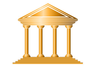 Fototapeta premium Gold bank icon