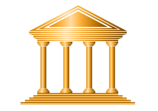 Gold bank icon