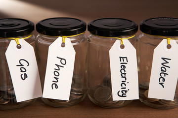 Coins in a jam jar