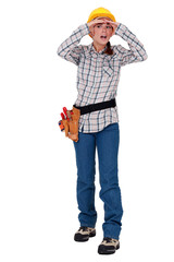 Woman looking for her colleague