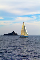 Sailboat At Sparviero Island, Italy