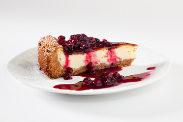 Cheesecake Slice with Soft Fruits