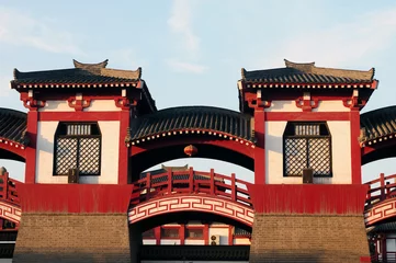 Zelfklevend Fotobehang Chinese ancient buildings © bbbar