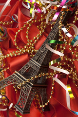 Christmas card with Tour d'Eiffel