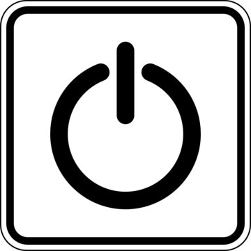 Einschalter Anschalten Schild Zeichen Symbol