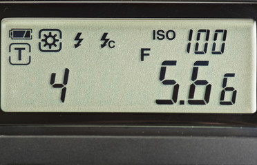 particular close up of  light meter