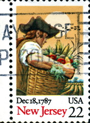 Dec 18, 1787 New Jersey. US Postage