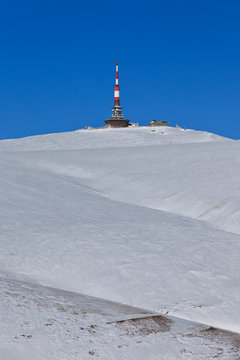 Costila peak in winter, Bucegi Mountains, Romania