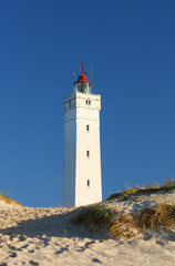 Fototapeta na wymiar Leuchtturm Blavand/DK 11.11.2011