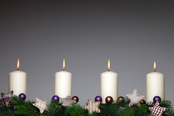 Kerzen Weihnachten vierter Advent