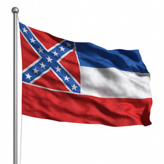 Fototapeta na wymiar Flag of Mississippi