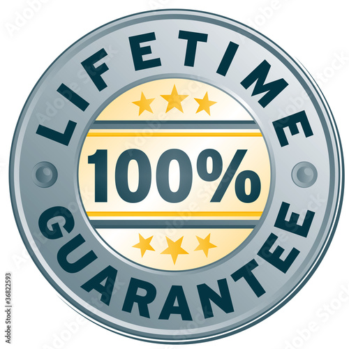 "lifetime guarantee stamp label element" Stock image and royaltyfree