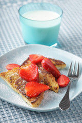 French toasts with strawberry