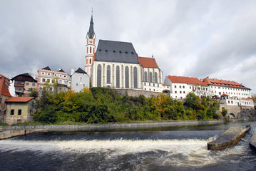 Fototapeta na wymiar Cathedral in Czech Krumlov
