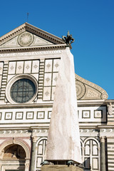 Naklejka premium Church of Santa Maria Novella and obelisk in Florence