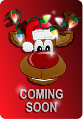 Christmas sign with reindeer