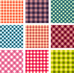 Abstract seamless square pattern set