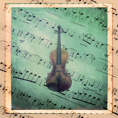 Musical texture vintage with violin