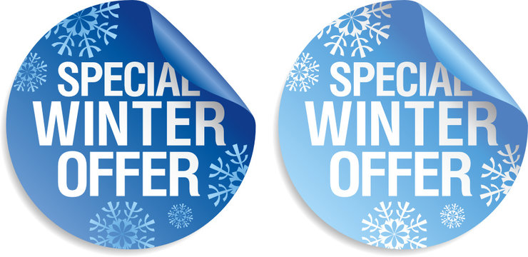 Special Winter offer stickers set.