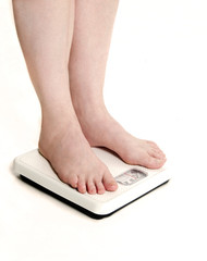 Feet on Weight Scale