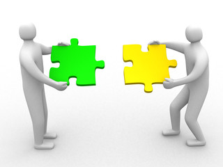 3d small people.Success metaphor