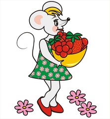 mouse and fruit