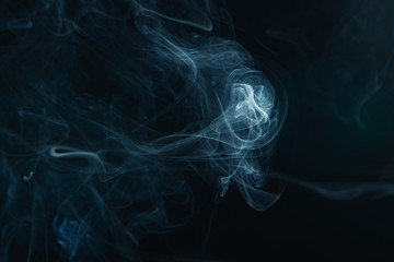smoke on the black background