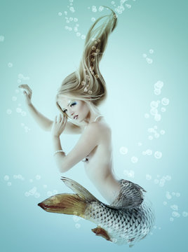 mermaid beautiful magic underwater mythology being original phot