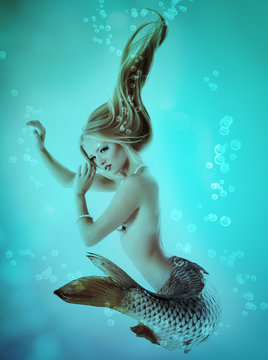 mermaid beautiful magic underwater mythology being original phot