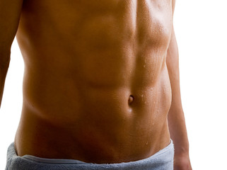 belly naked male body