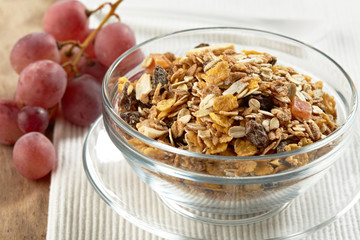 granola and grape