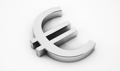 Obraz premium Silver Euro symbol