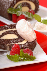 Christmas Buche de Noel cake