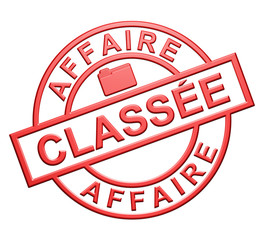 "Affaire Class&eacute;e" Cachet (rouge)