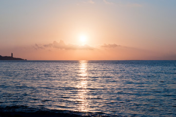 sunrise on the beach malagueta, Andalucia
