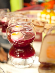 Jam with quail egg