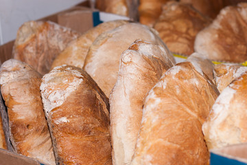 Pan tostado listo para vender