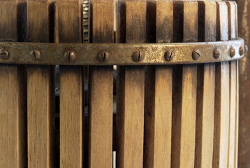 nostalgic wooden squeezer closeup