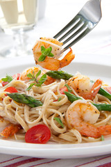 Whole Grain Shrimp Pasta
