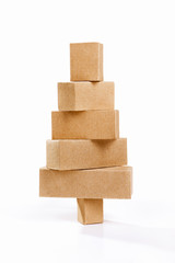 Christmas tree shape from cardboard