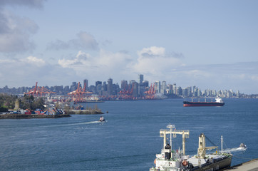 Vancouver skyline docks