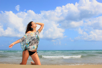 Beautiful girl on the beach