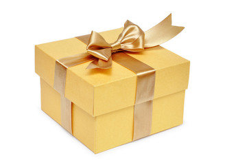 Golden gift box