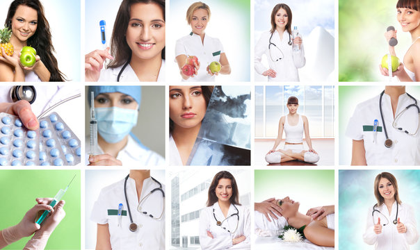 Healthcare collage made of some pictures