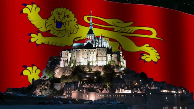 Le Mont Saint Michel &agrave; l'aube