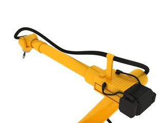 Industrial Robot Isolated On White