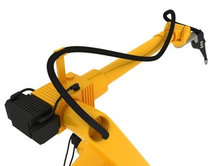 Fototapeta premium Industrial Robot Isolated On White