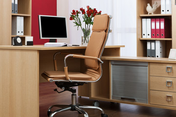 monitor on a desk