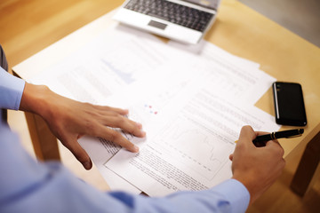 businessman working with documents