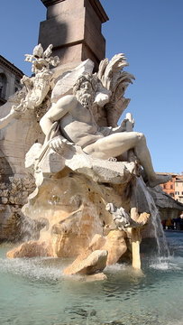Fontana dei Quattro Fiumi, Piazza Navona, Rome